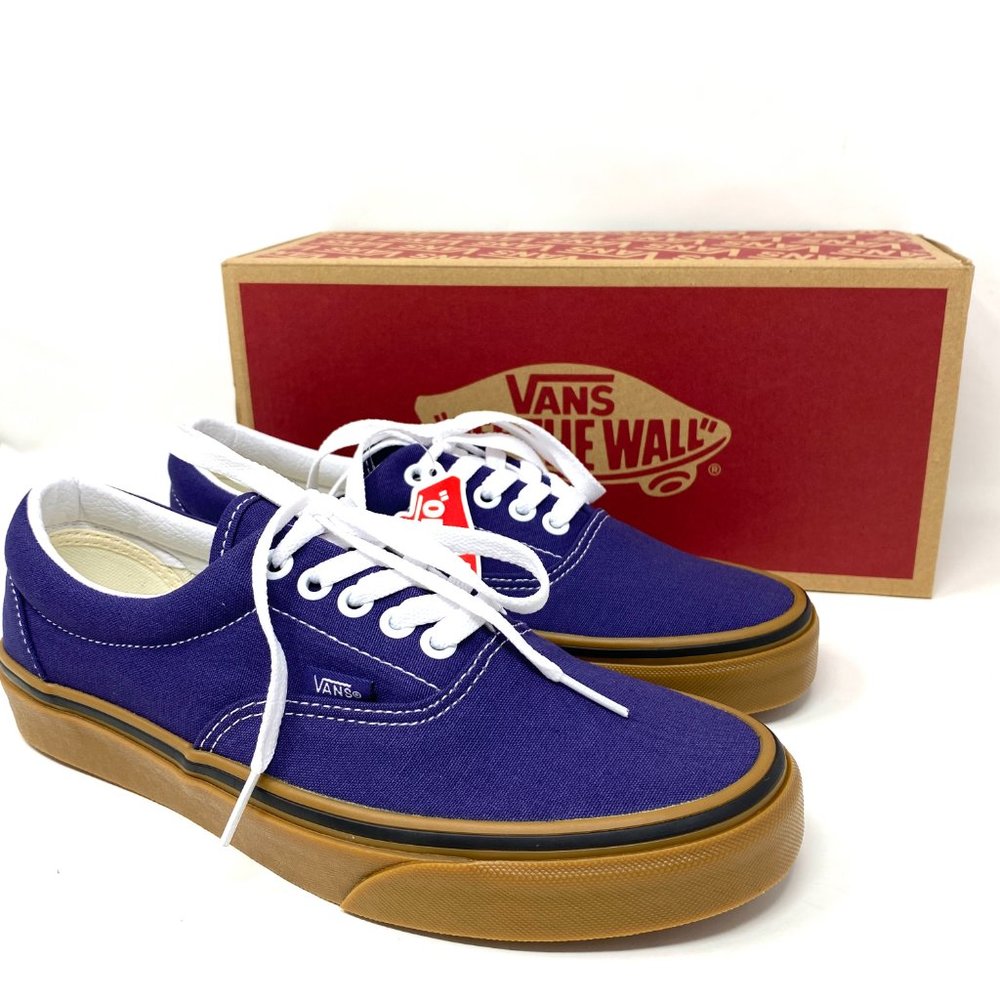 💖MEGA SALE💖Vans Era Low  Skate Casual Blue Brown  Women's  Canvas VN0A54F19LZ - Picture 9 of 11